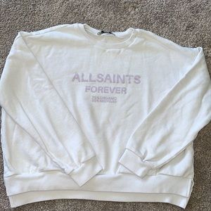 AllSaints Relaxed Branded Hoodie
